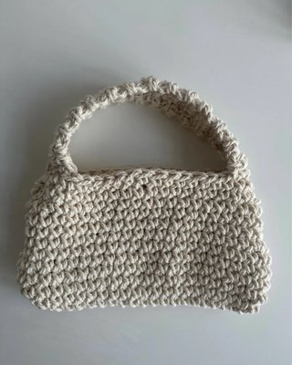 Bolso beige crochet