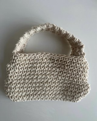 Bolso beige crochet