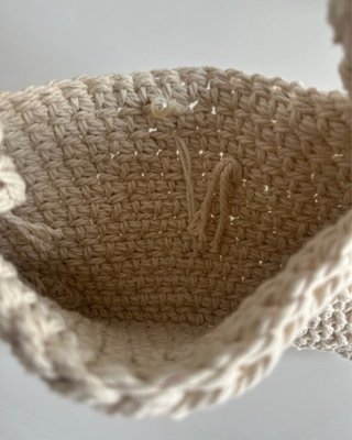 Bolso beige crochet