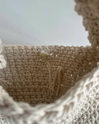 Bolso beige crochet