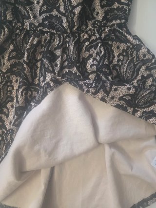 Vestido encaje S + bolsito negro