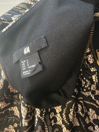 Vestido encaje S + bolsito negro