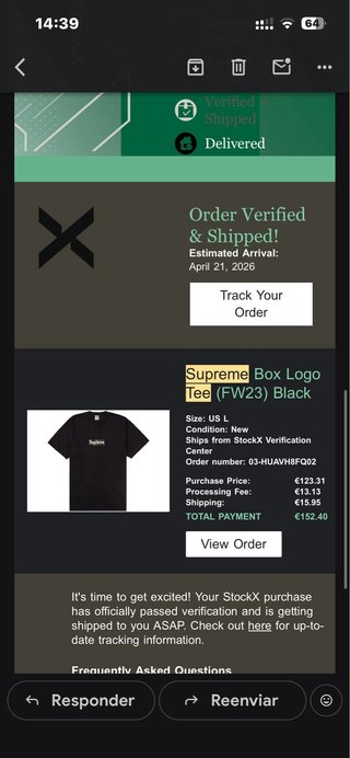 Supreme Box Logo Tee FW23 Talla L