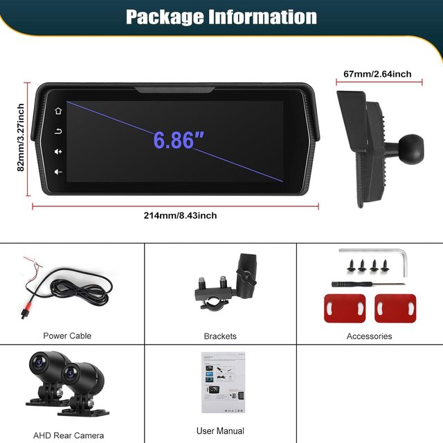 Dashcam Carplay Moto CMAECHO [2026]