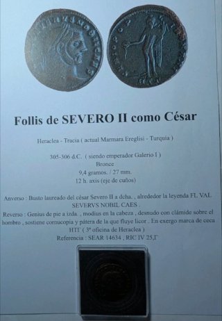 Follis Severo II 305-306 d.C. Heraclea