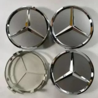 4 TAPAS BUJE CENTROS LLANTAS ORIGINALES MERCEDES