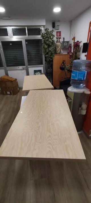 Escritorio Mittcirkel madera y metal