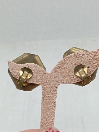 Pendientes vintage latón Años 80