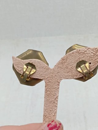 Pendientes vintage latón Años 80