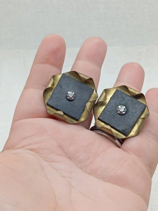 Pendientes vintage latón Años 80