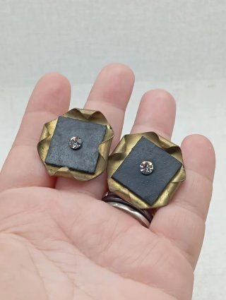 Pendientes vintage latón Años 80