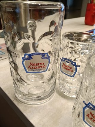 Set 6 Bicchieri Birra Peroni Nastro Azzurro