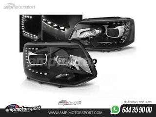 FAROS DELANTEROS LUZ DIURNA LED REAL DRL PARA VOLKSWAGEN TRANSPORTER T5 2010-2015