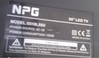 Televisor NPG Negro 55”