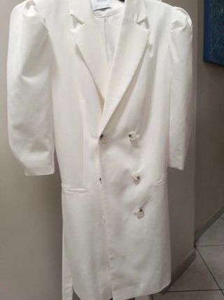 Abito blazer doppiopetto Bershka bianco