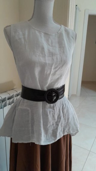 Gonna maxi + blusa lino
