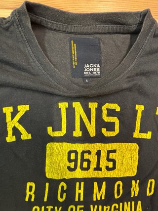 Camisetas Jack & Jones Negra Talla M. Dos camiseta