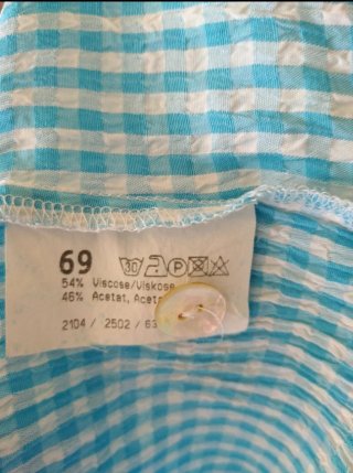 Camisa VERSE cuadros azul y blanco T42