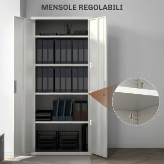 Armadio da Ufficio a 5 Livelli con 4 Ripiani Regol