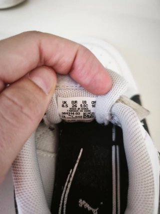 Scarpe Puma Bambino Bianche e Nere