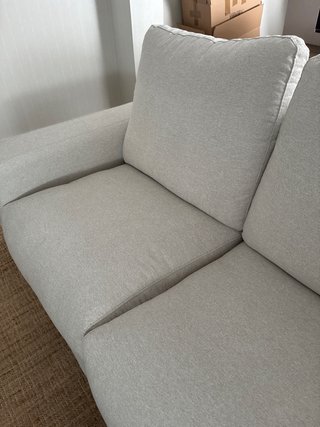 Sofá 2 plazas color gris claro NUEVO