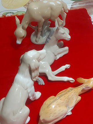 Lotto 4 Animaletti Porcellana Miquel Requena