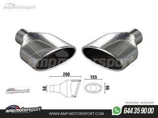 KIT COLAS DE ESCAPE TIPO RS4 / RS6 IZQUIERDA Y DERECHA