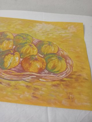 Pastello su cartoncino - Cesto di mele