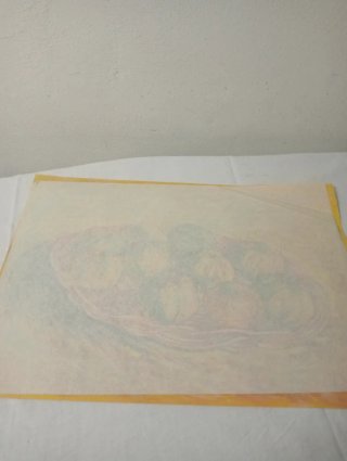 Pastello su cartoncino - Cesto di mele