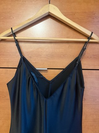 Vestido Zara satén con encaje mujer