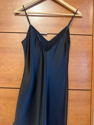 Vestido Zara satén con encaje mujer