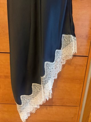 Vestido Zara satén con encaje mujer