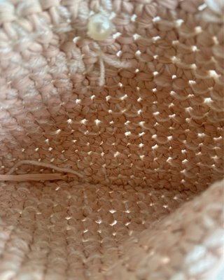 Bolso crochet rosa perla