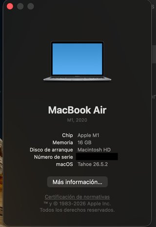 MacBook Air M1 16GB 1TB Impecable