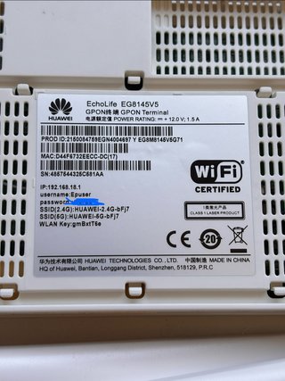 Router Huawei EchoLife EG8145V5