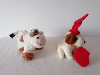 Peluches: Serpiente, Pulpo, Vaca, Perro y otros