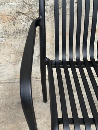 Silla de exterior apilable Isabellini negro