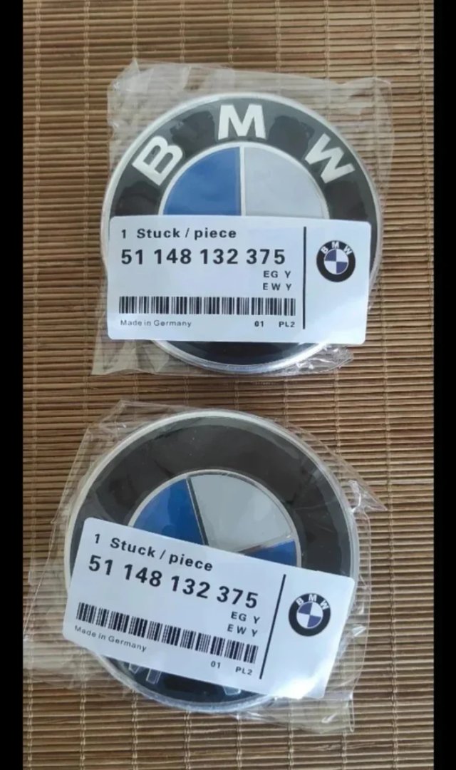 2 Emblemi BMW per cofano e bagagliaio