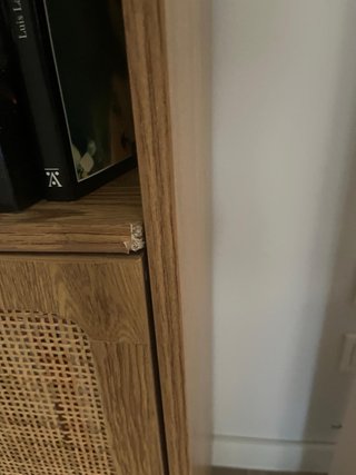 Mueble TV y librería madera y metal