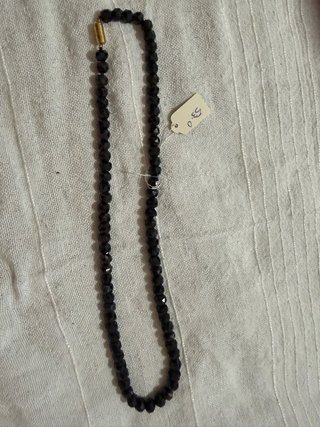 Collana Granato Sfaccettato India Nera/Viola