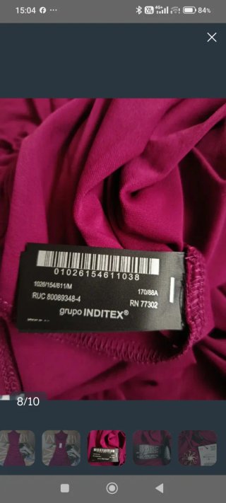 Vestido largo Zara rosa/morado