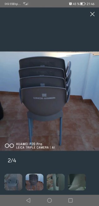 Mesa y 4 Sillas Terraza Alhambra