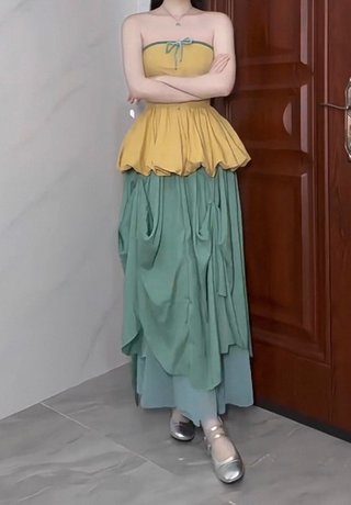 Vestido estilo francés irregular