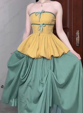 Vestido estilo francés irregular