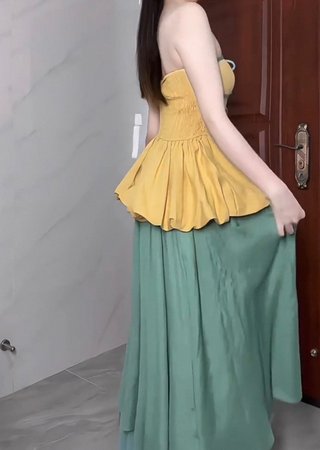 Vestido estilo francés irregular