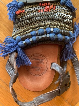 Sandalias Zara Étnicas Adornadas