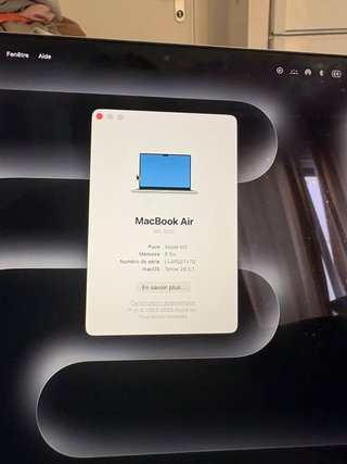 MacBook Air 512GB 8GB RAM 93% Batteria