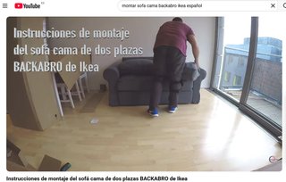 Sofá-cama Ikea Backabro Beige