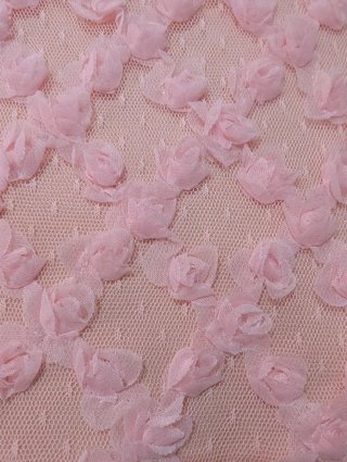 Vestido Poéte rosa y crema