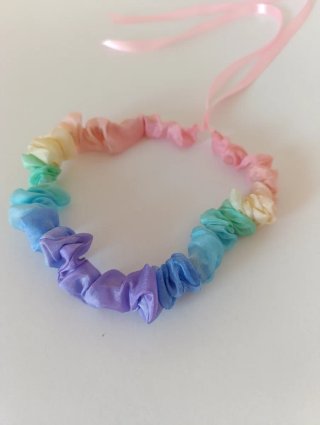 Corona seta Fascia Bambini Waldorf Arcobaleno